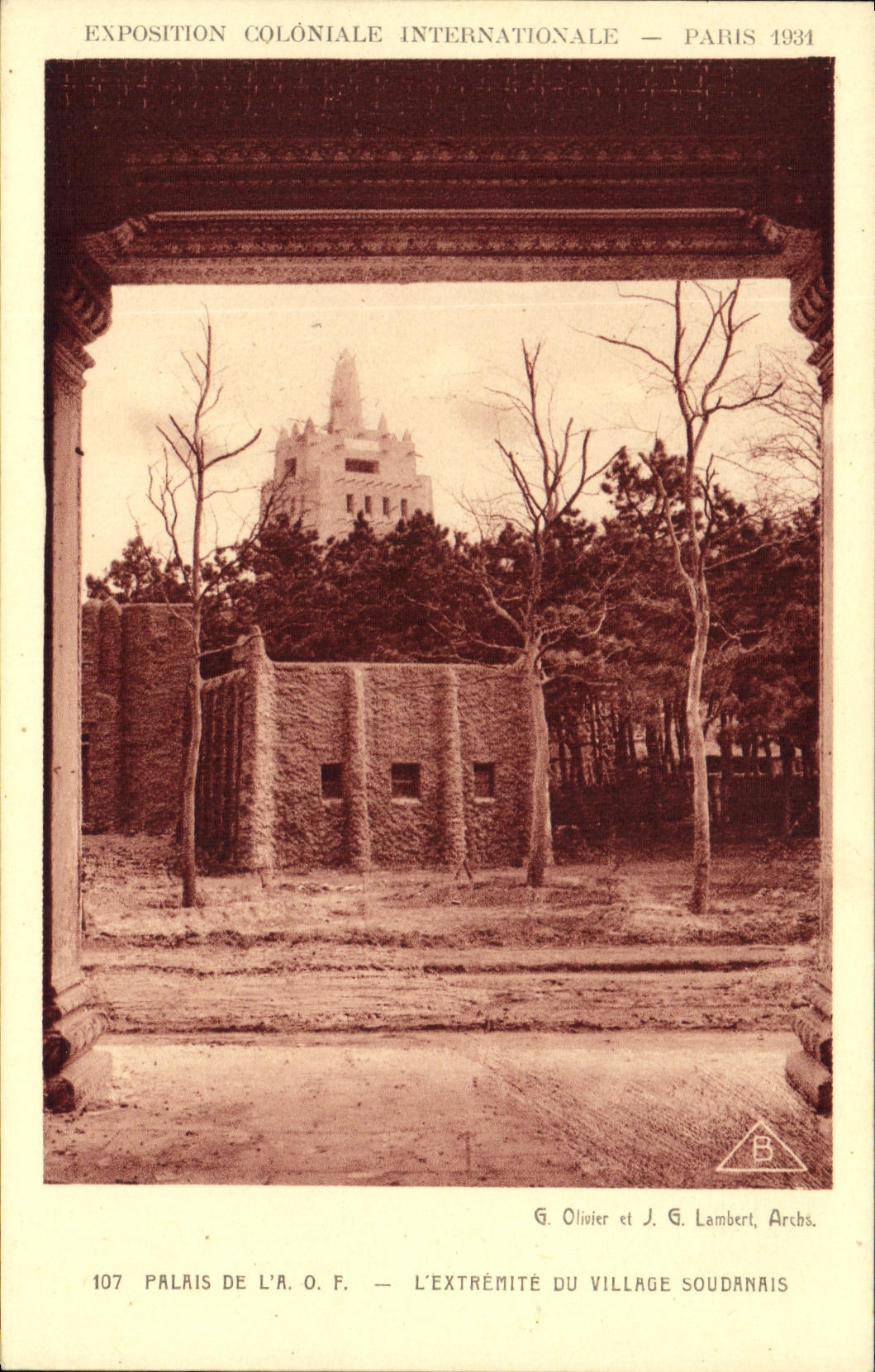 CPA Exposition Coloniale internationale Paris De L'Extremite du Village soudanais