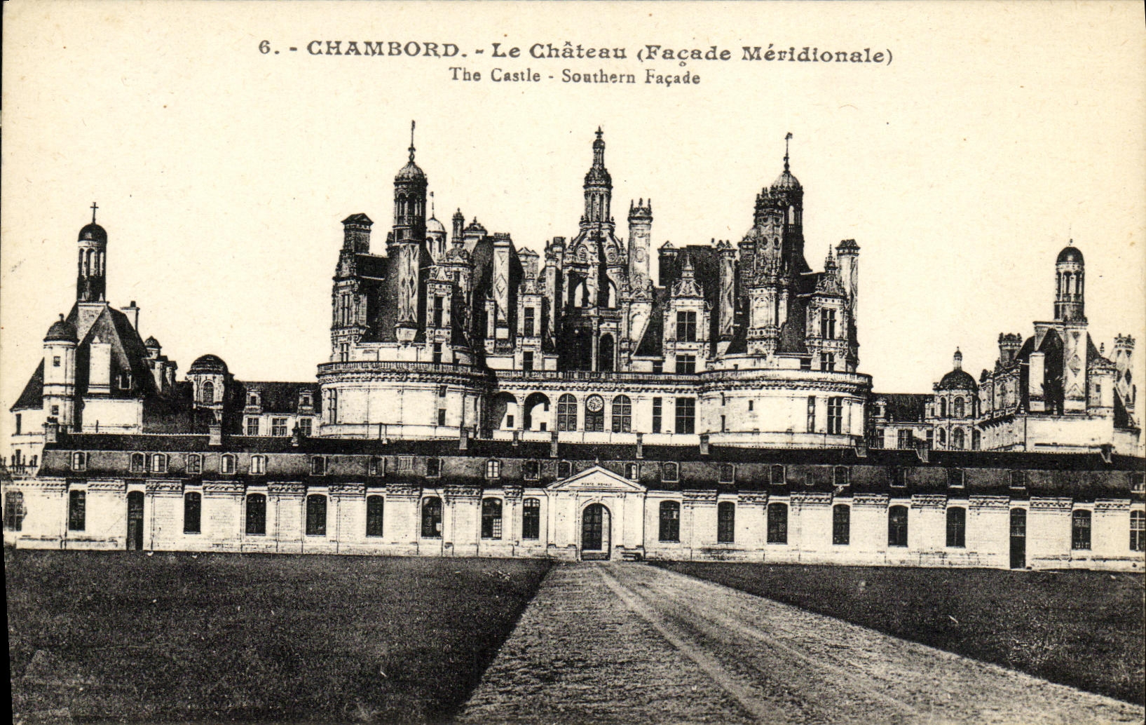 MODERN CARD Chambord the Castle southernmost Frontage