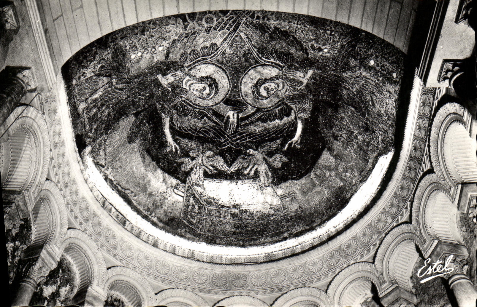 MODERN CARD the Church De Germigny Of Close the Mosaic of the apse orienale