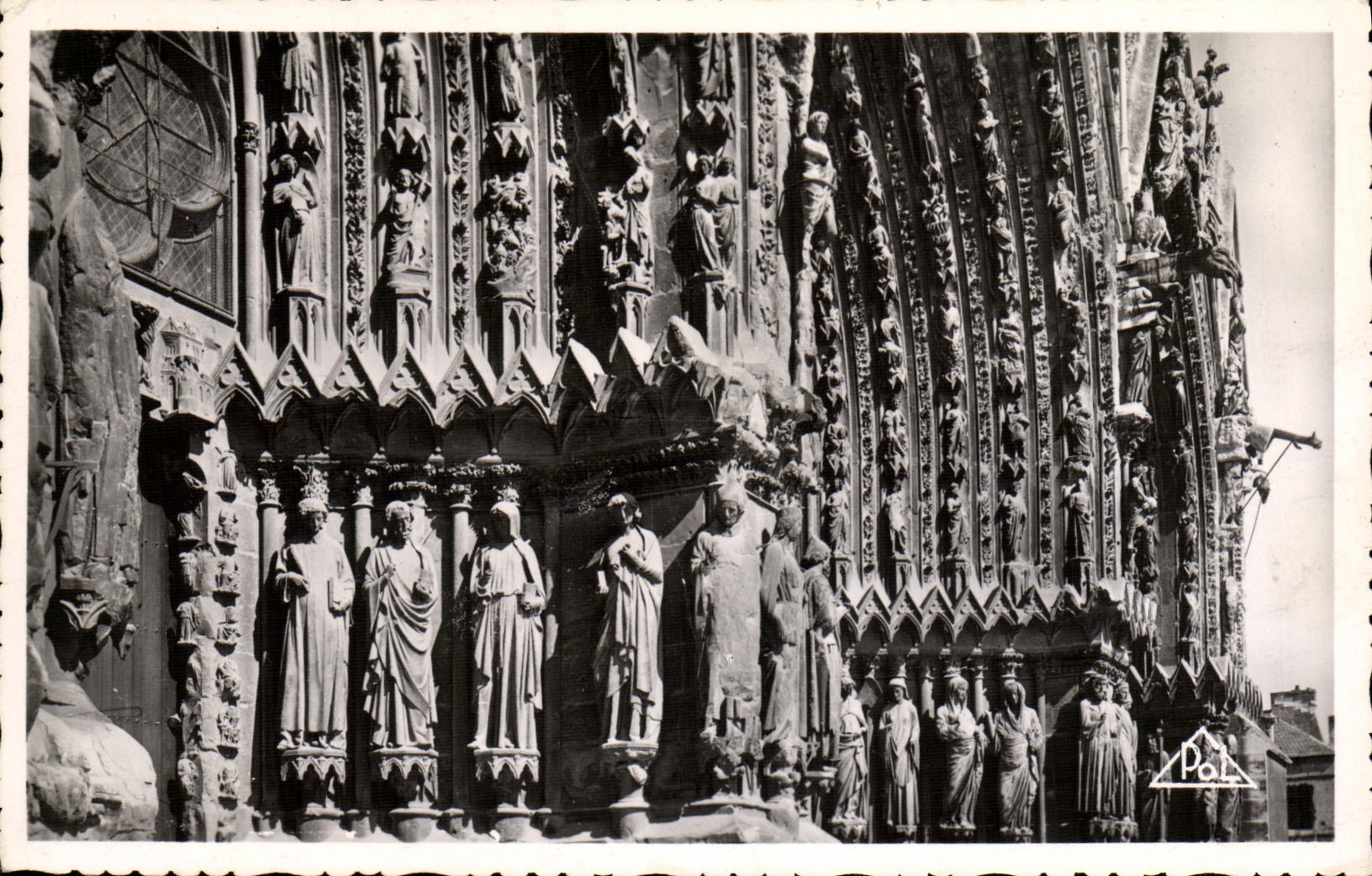 MODERN CARD Rheims the Cathedral gate of the principal frontage