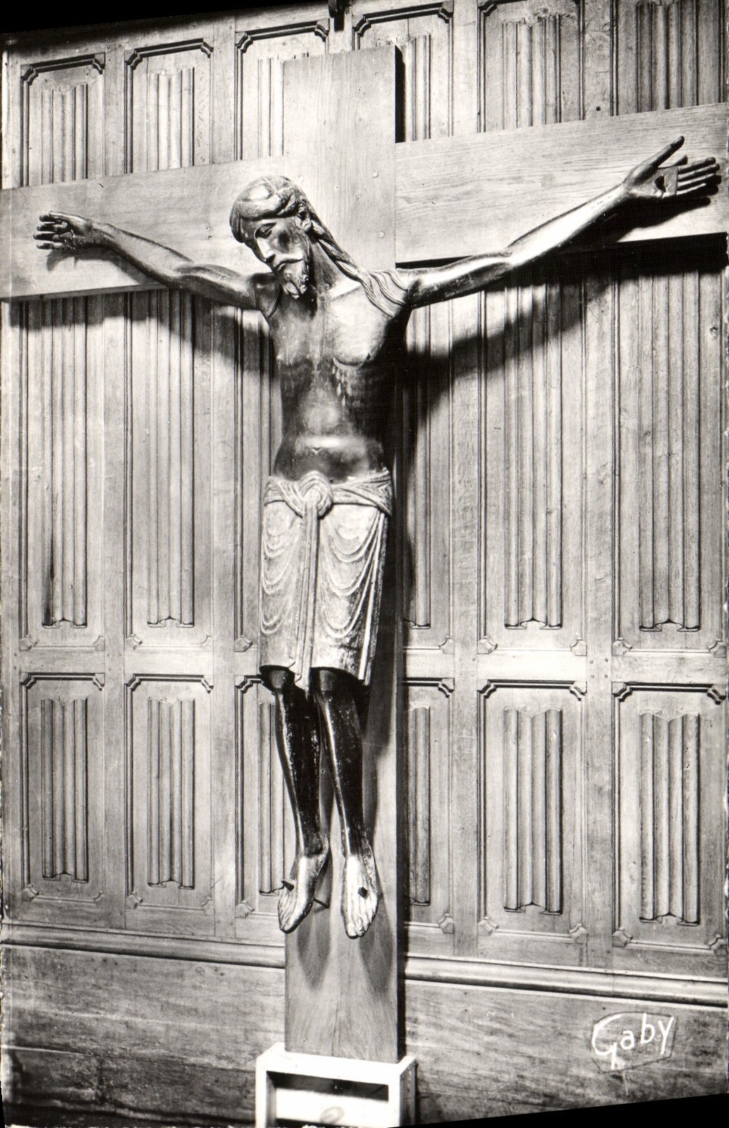 VINTAGE POSTCARD Holy Flour Large Christ Black