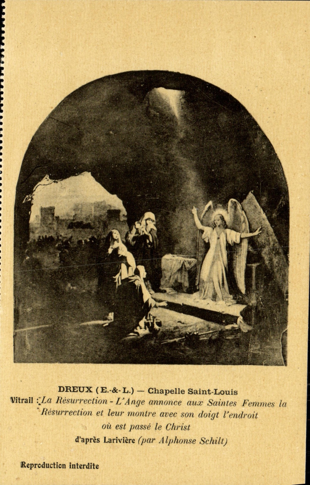 CPA Dreux Chapelle Saint Louis L'ange annonce aux saintes femmes la resurrection