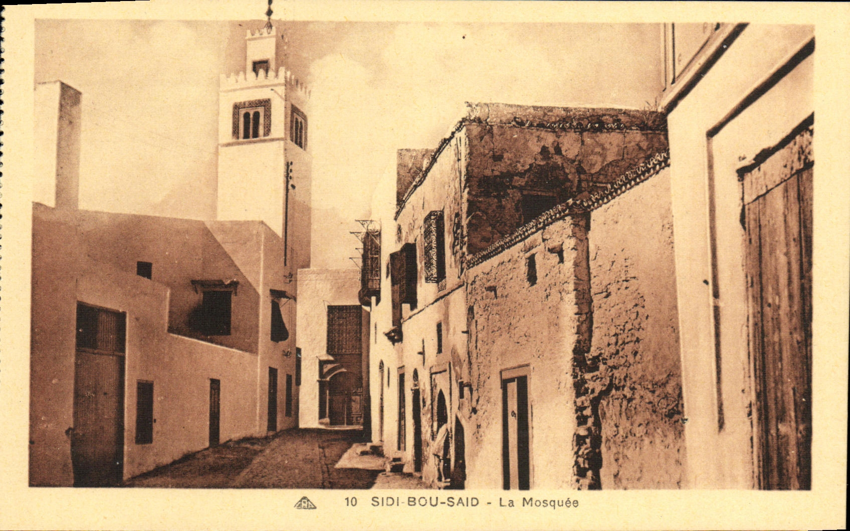VINTAGE POSTCARD Sidi Bou Said the Mosque
