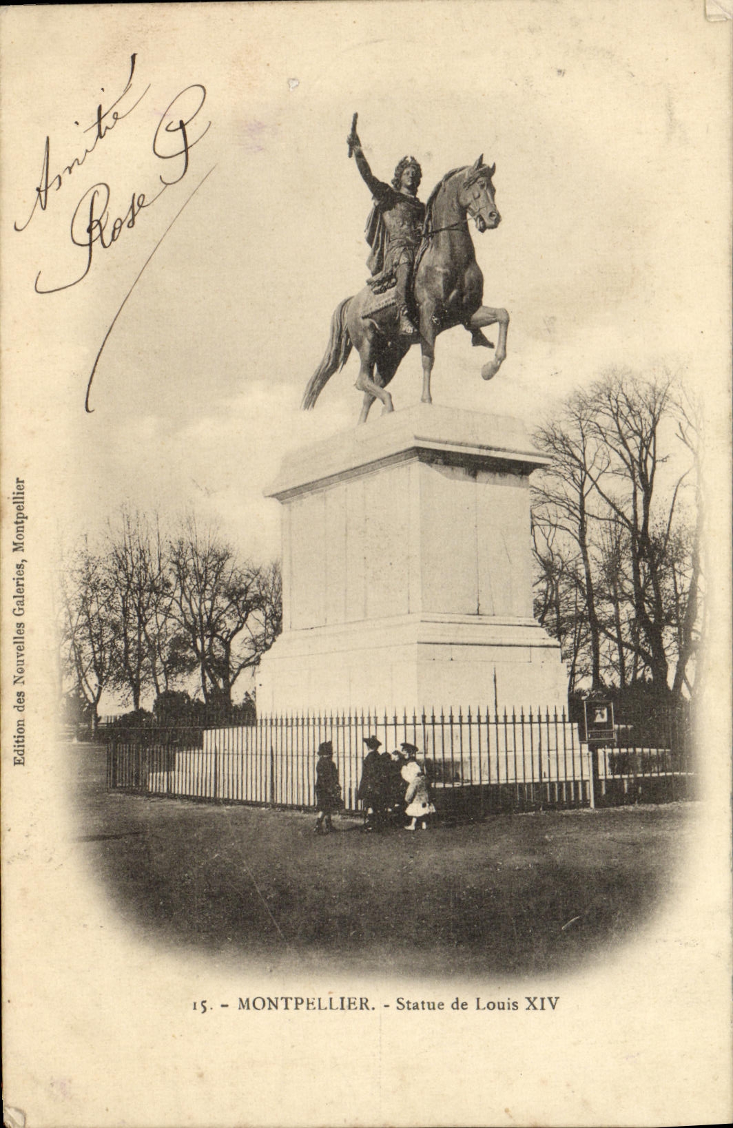 CPA Montpellier Statue De Louis XIV