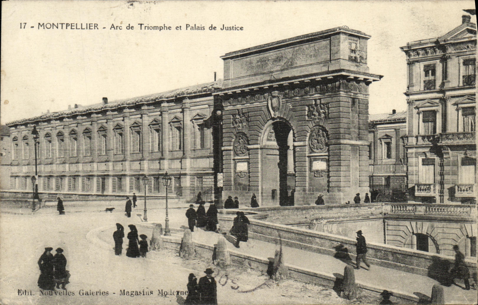 CPA Montpellier Arc De Triomphe Et Palais De Justice