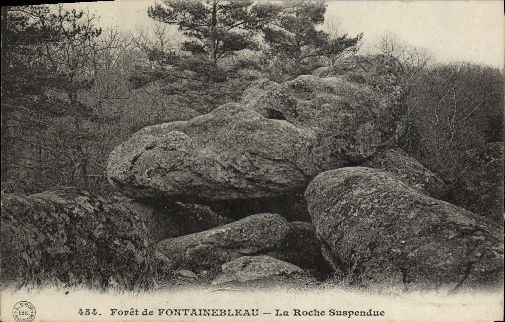 CPA Foret De Fontainebleau La Roche suspendue