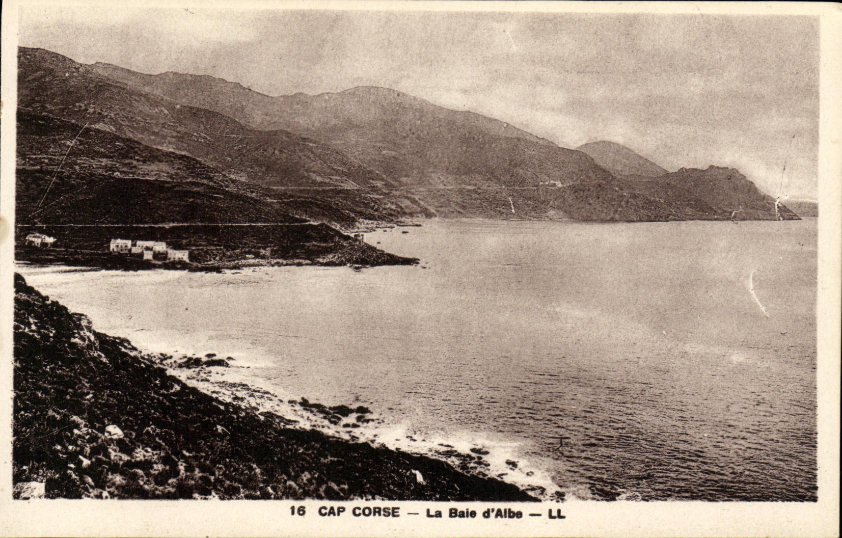 Cabo Basilea de Córcega de la POSTAL de la VENDIMIA de Alba