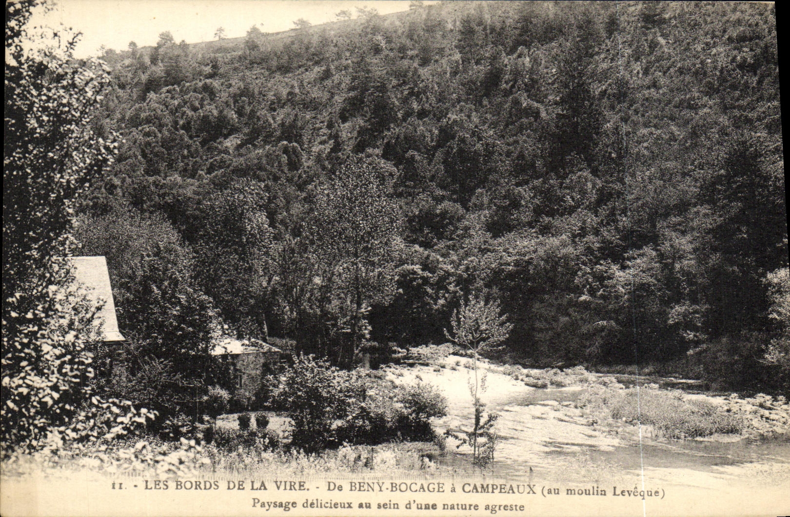 VINTAGE POSTCARD the Edges Of Transfers De Beny Bocage has Campeaux Moulin Leveque