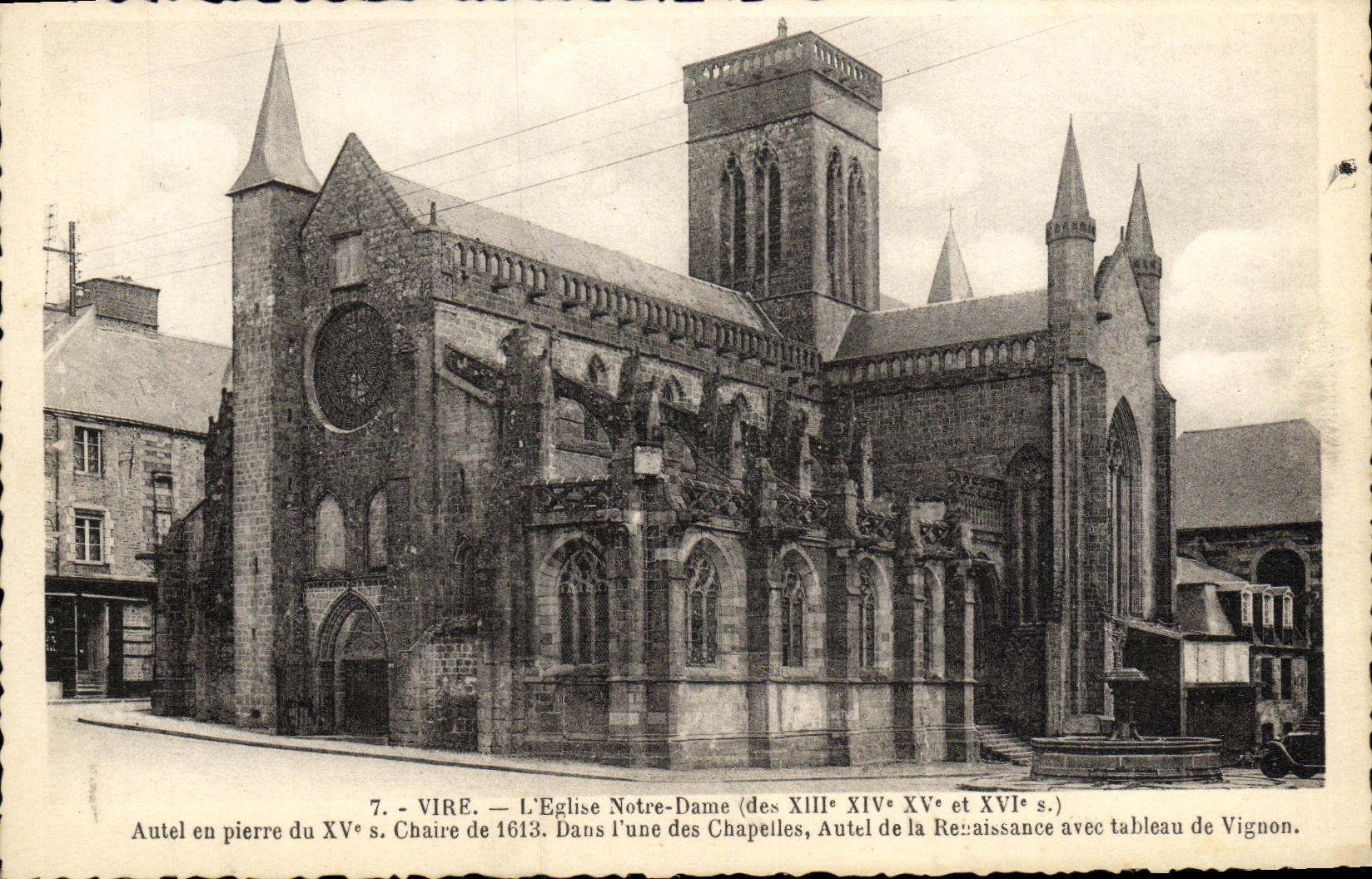 VINTAGE POSTCARD the Church Our lady Transfers