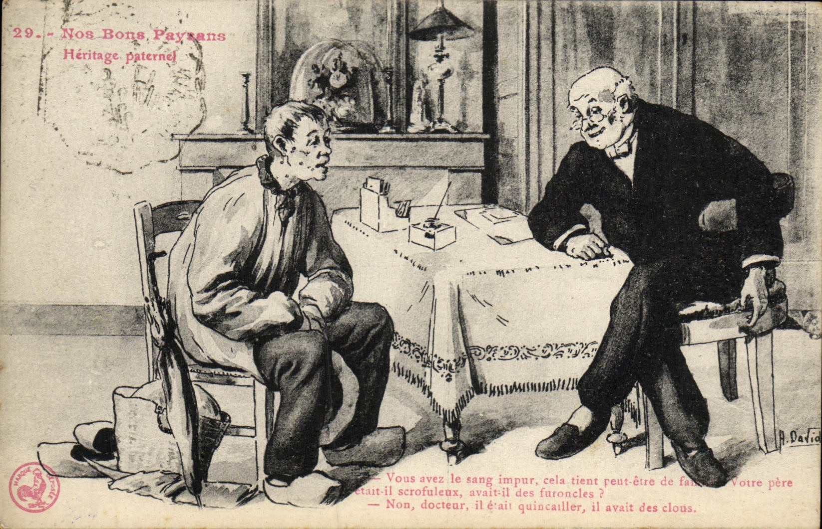 CPA Noa Bons payaans Heritage Paternel Folklore 