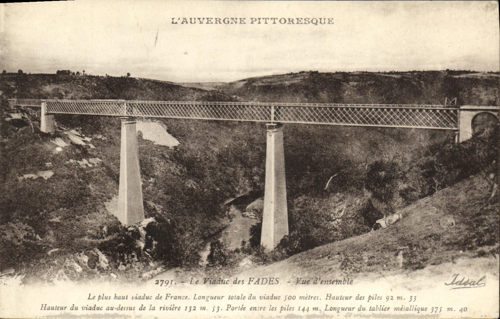 VINTAGE POSTCARD the Viaduct of Insipid the Overall picture