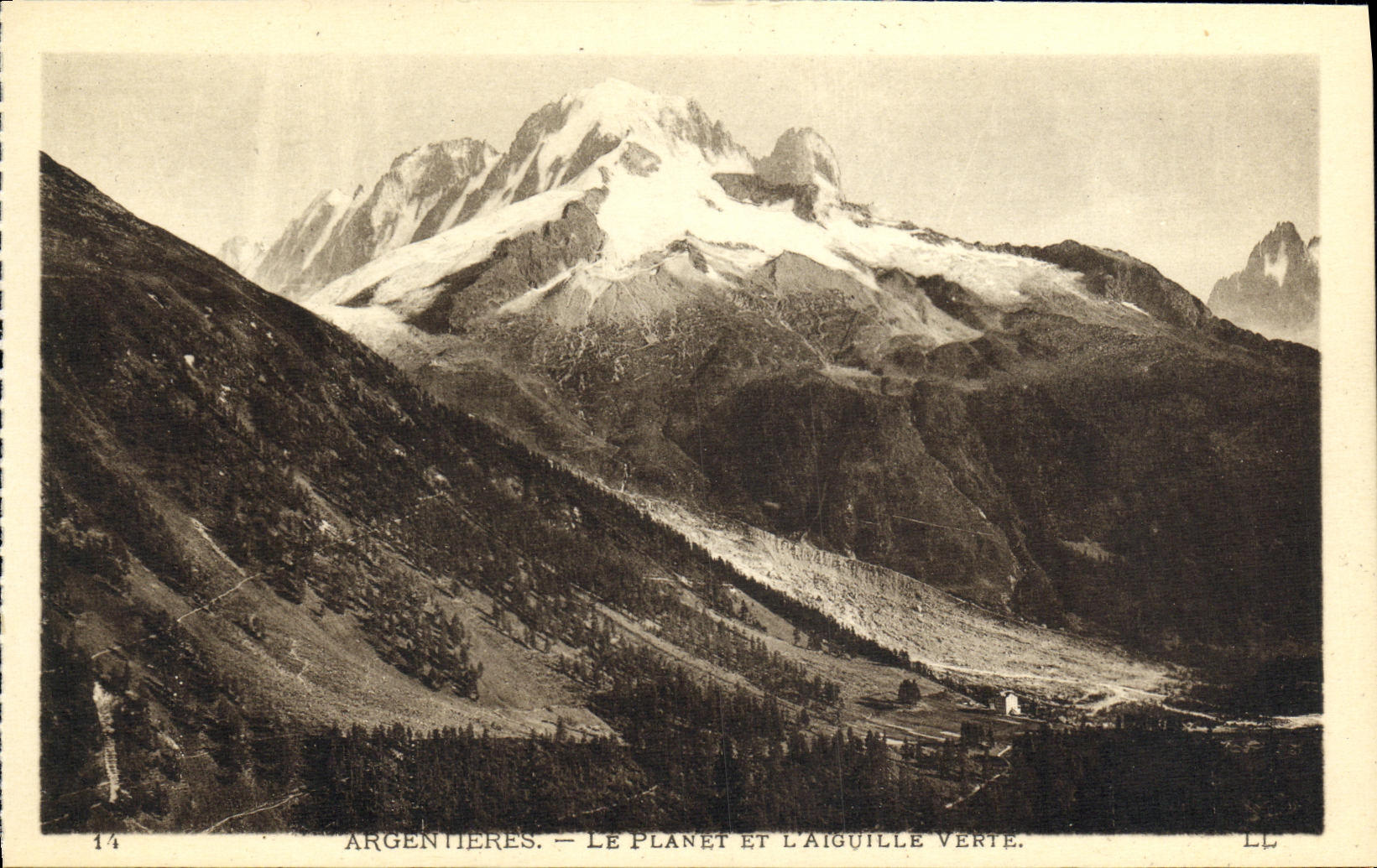 CPA Argentieres Le Planet et L'Aiguille Verte 