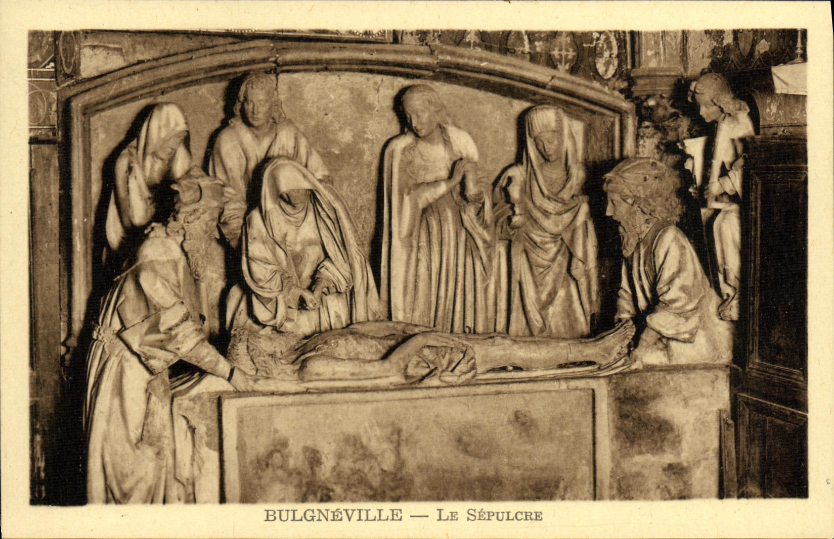 VINTAGE POSTCARD Bulgneville the Sepulchre