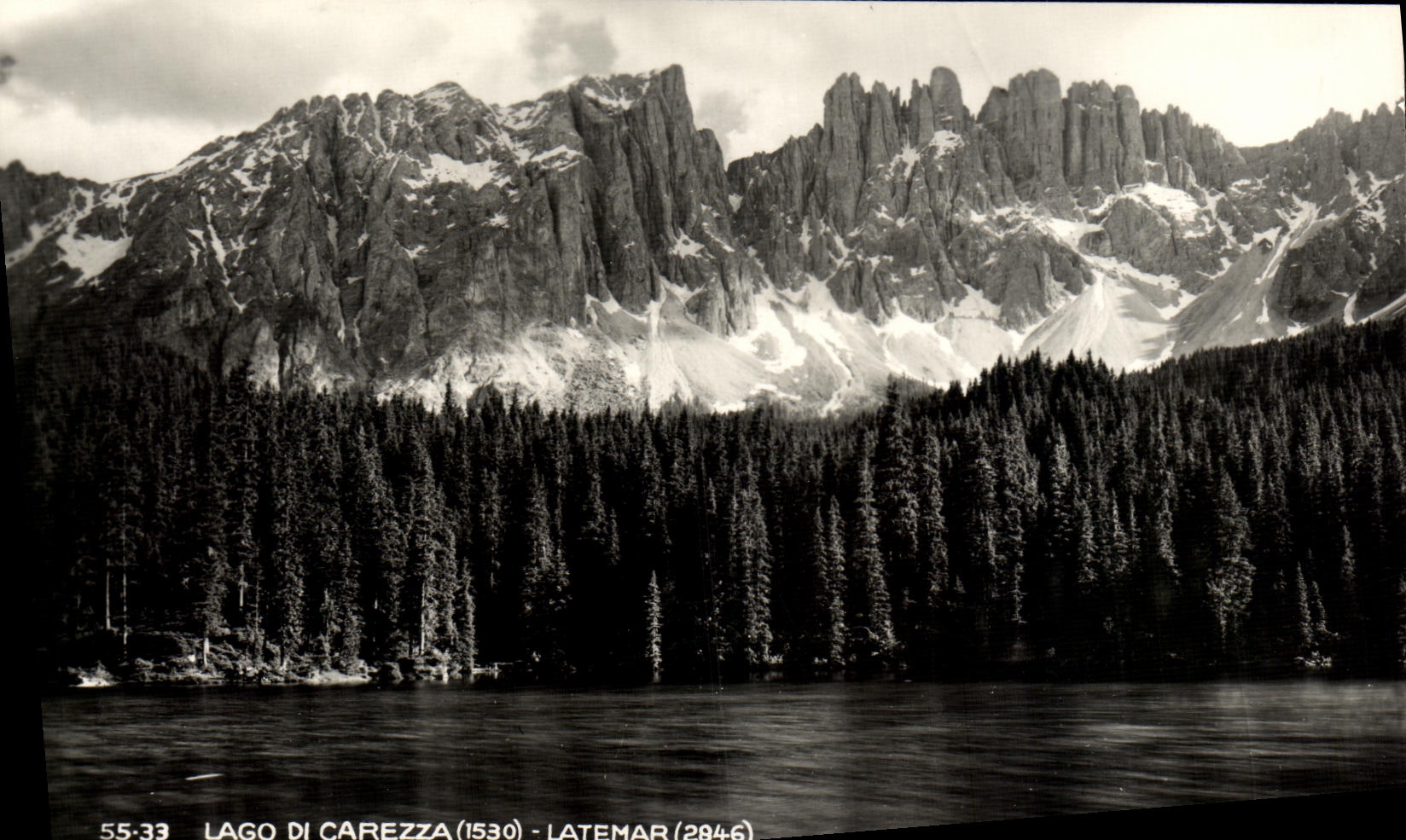 POSTAL Lago di Carezza Latemar de la VENDIMIA