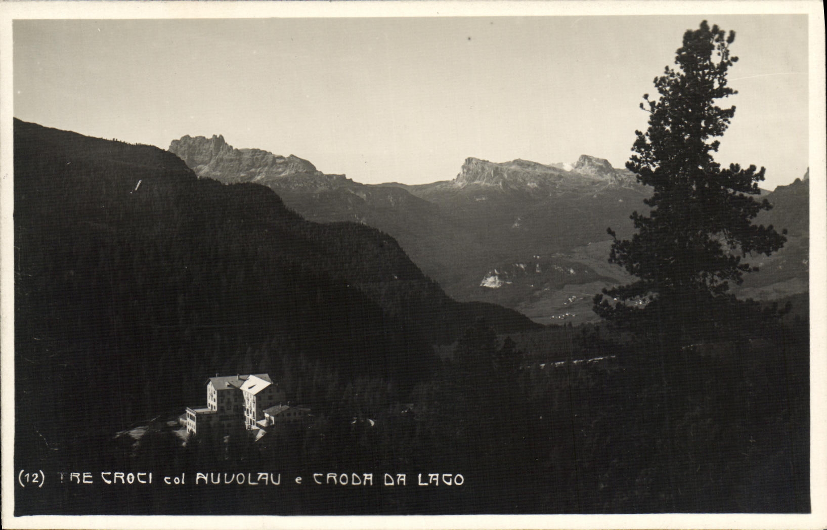 POSTAL Croda DA Lago de la VENDIMIA