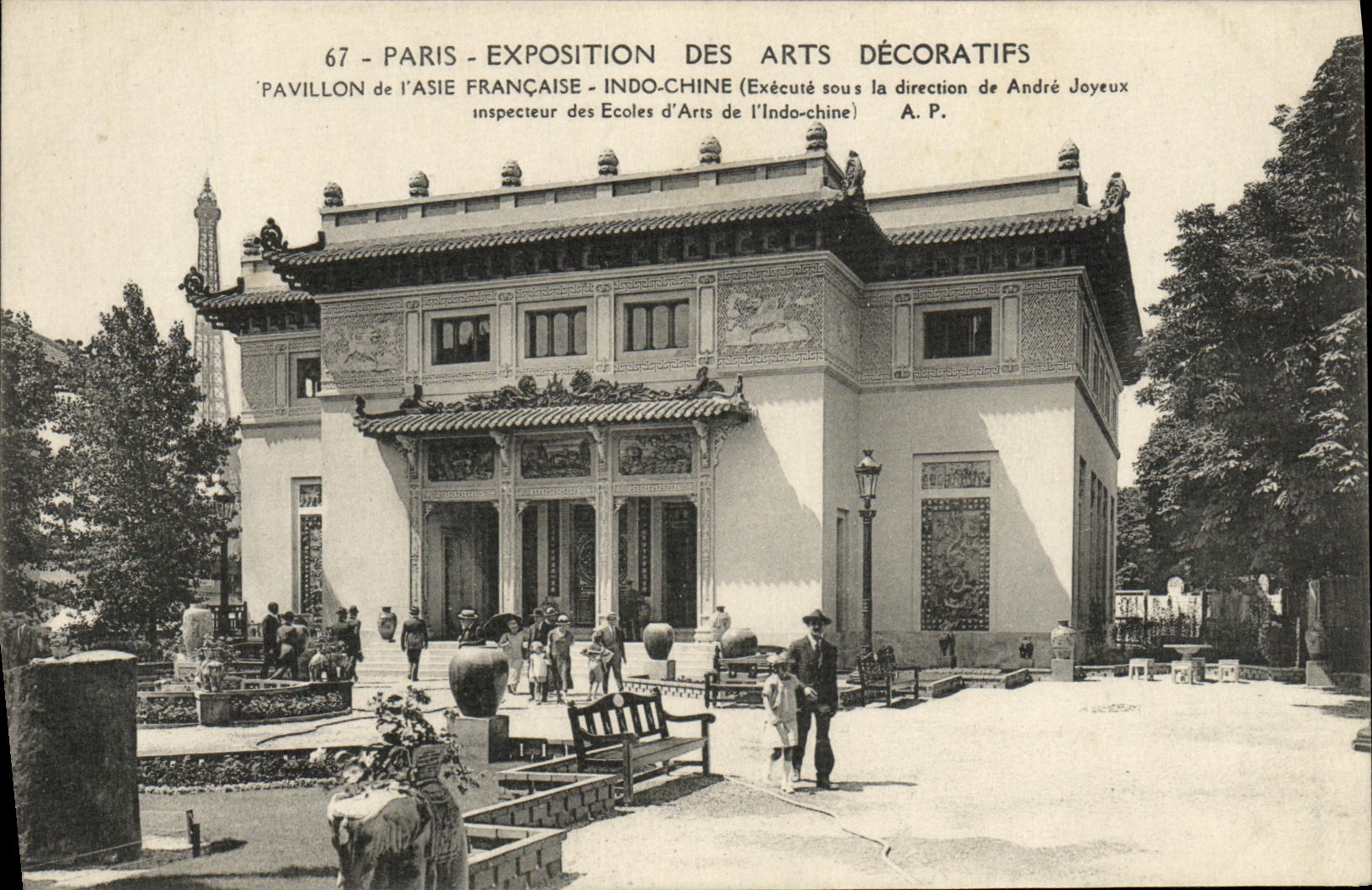 CPA Exposition Internationale des Arts Decoratifs Paris 1925 Pavillon de l'Asie Francaise Indochine 