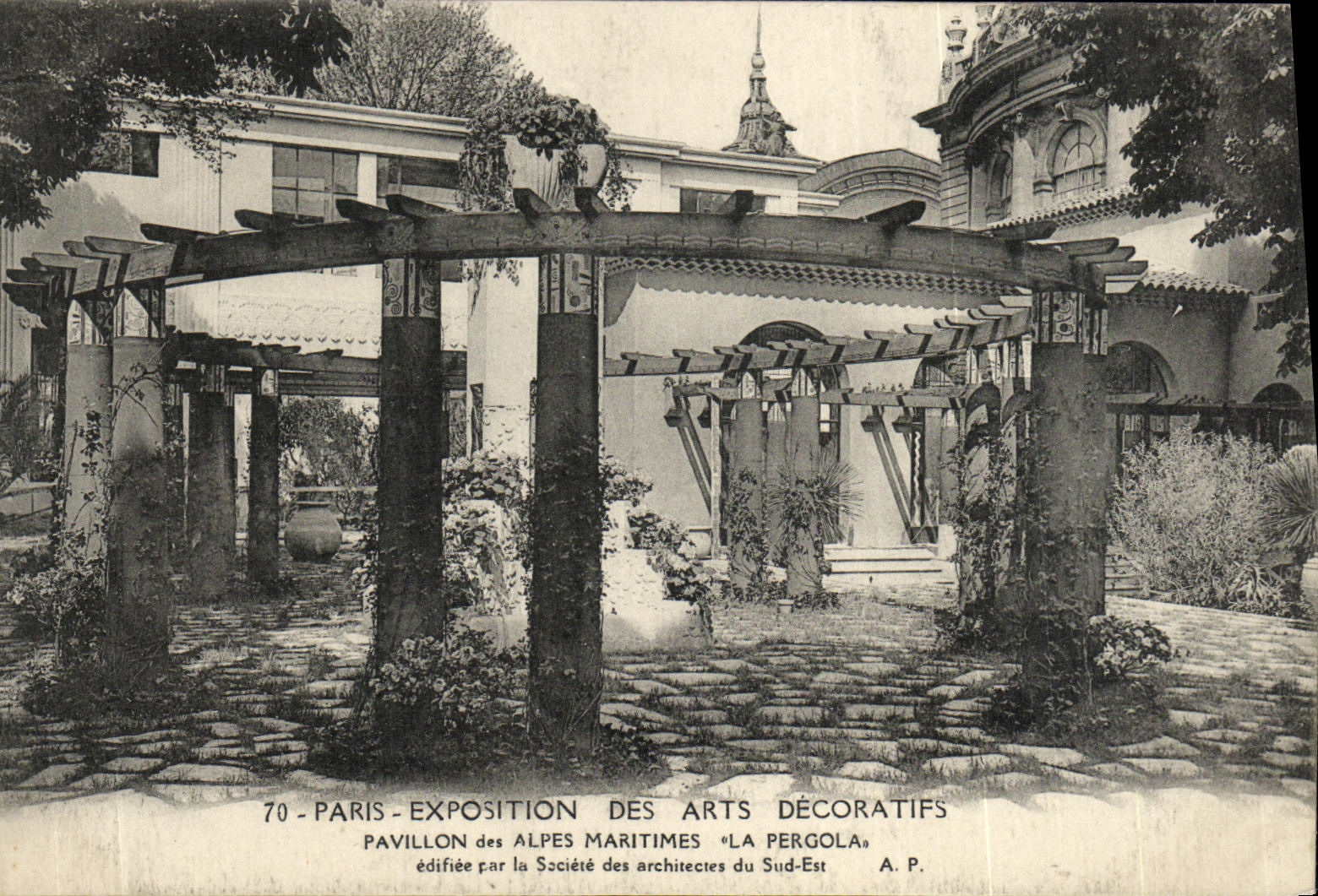 CPA Paris Exposition des Arts Decoratifs Pavillon des Alpes Maritimes La Pergola