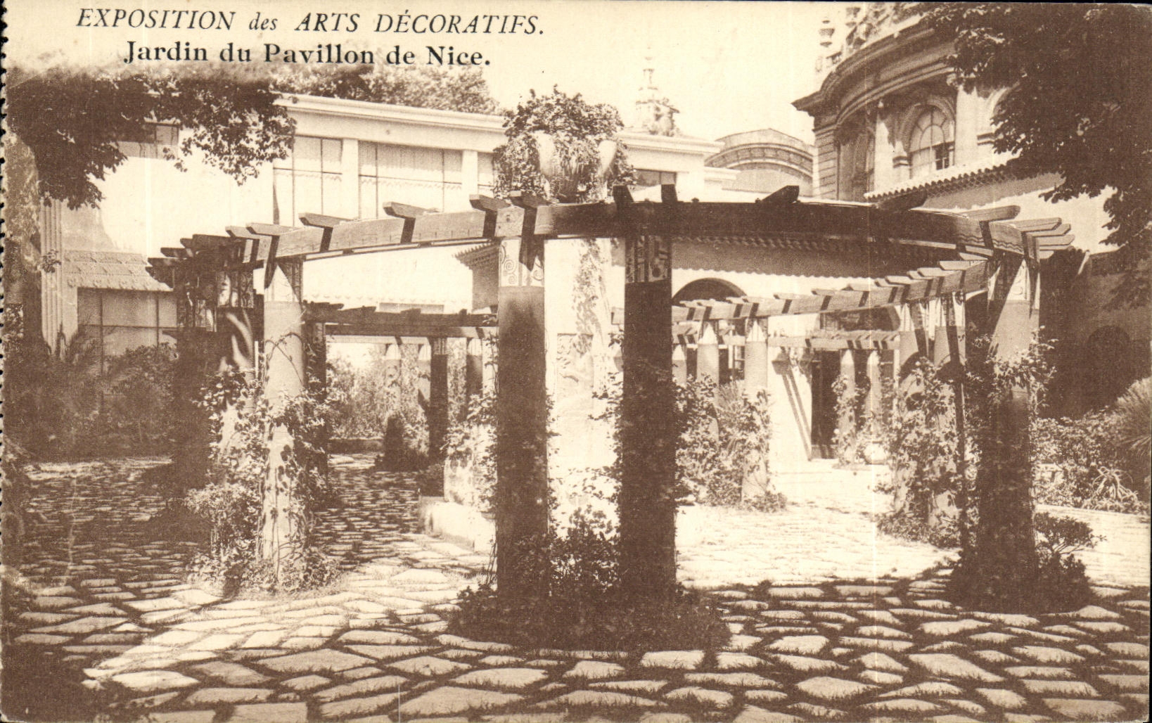 CPA Exposition des Arts Decoratifs Jardin du Pavillon de Nice 