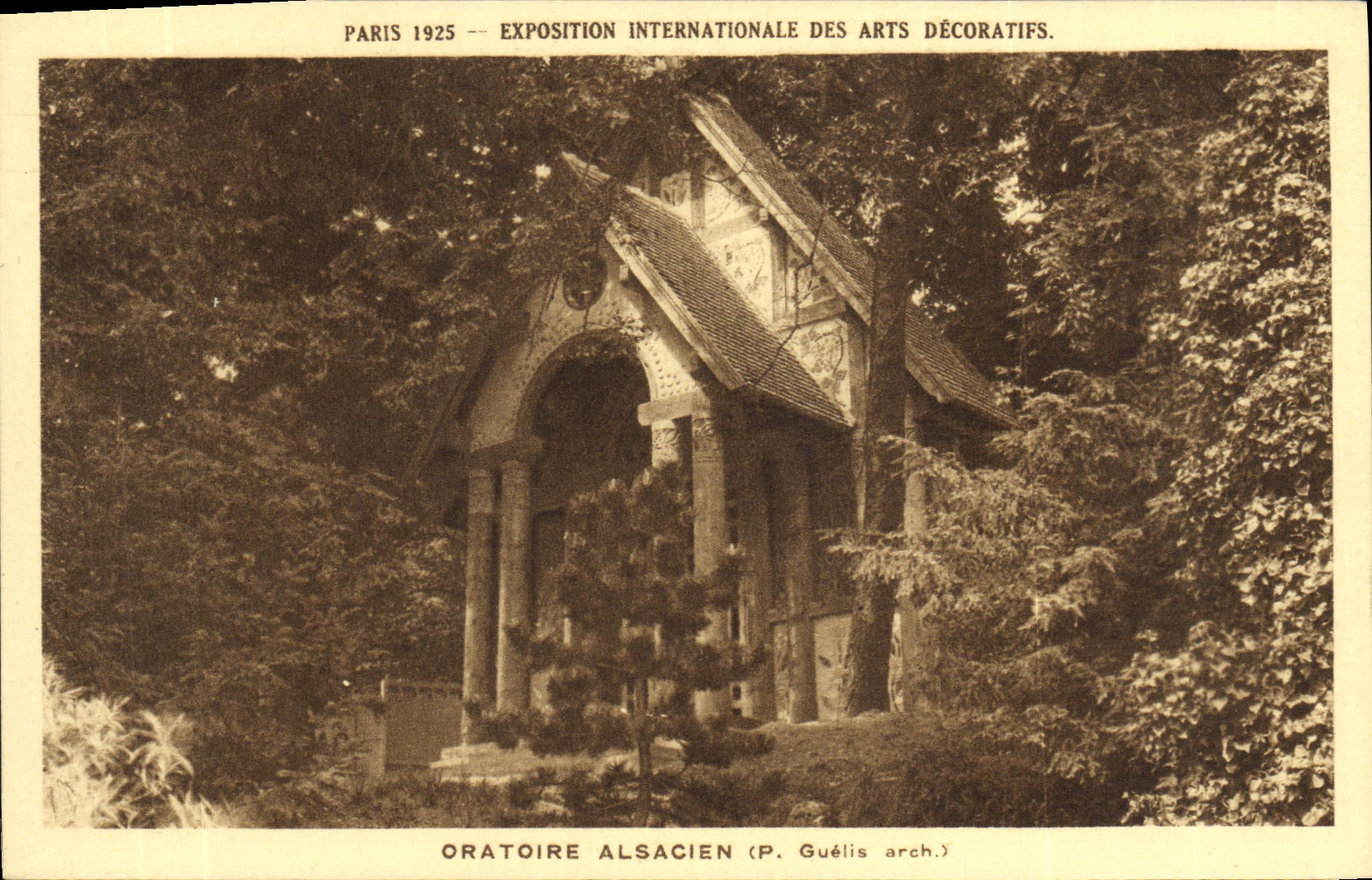 CPA Paris Exposition Internationale des Arts Decoratifs 1925 oratoire alsacine