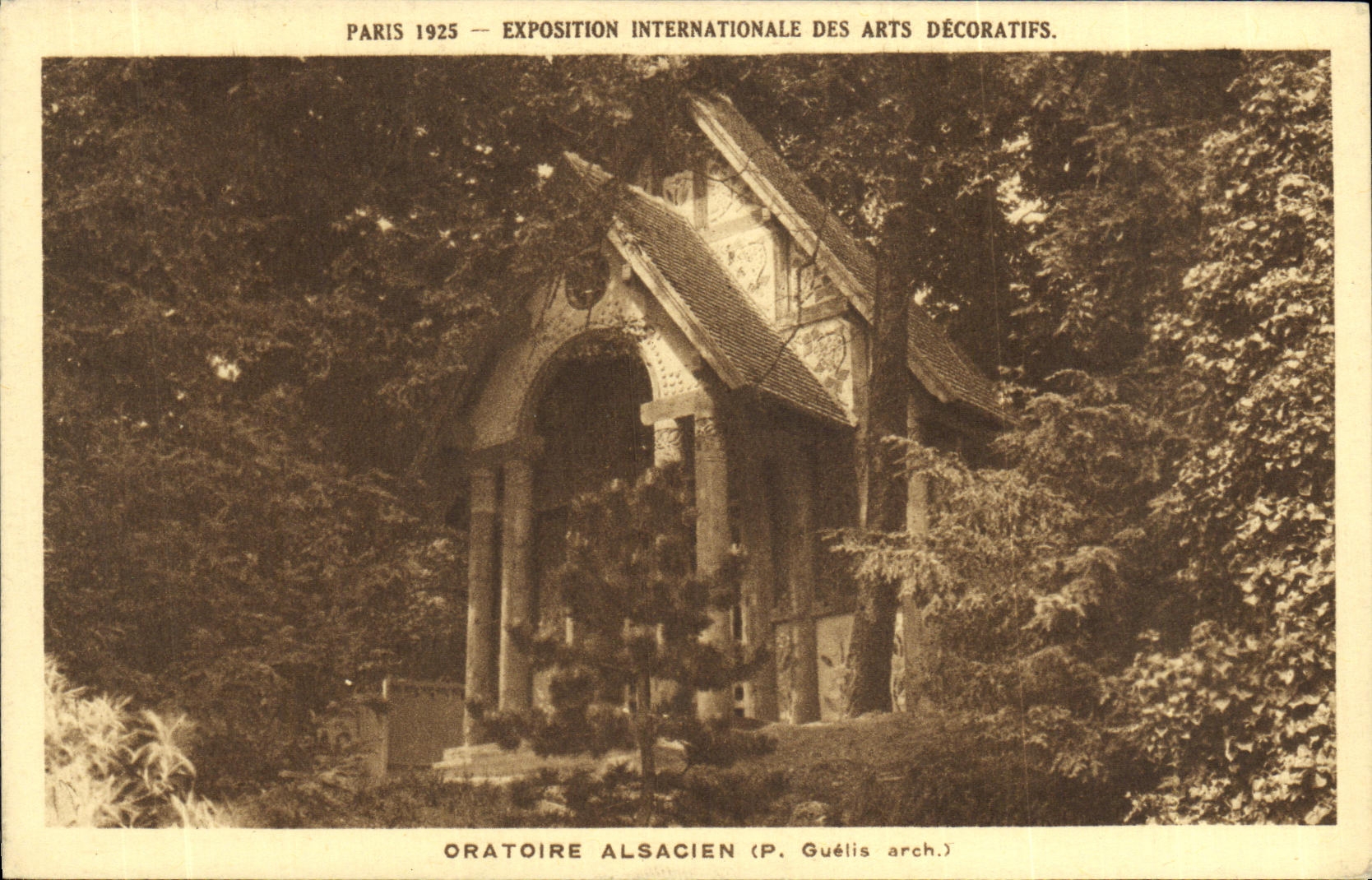 CPA Paris Exposition Internationale des Arts Decoratifs 1925 Oratoire alsacien 