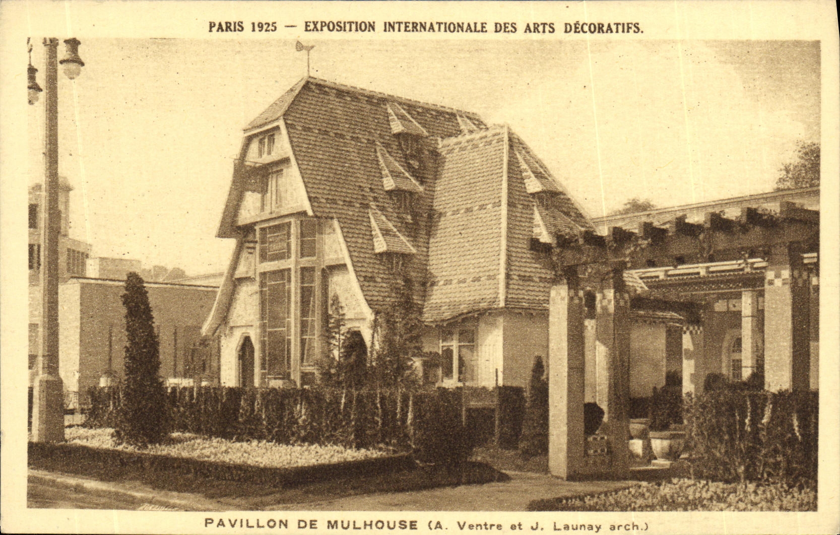 CPA Exposition Internationale des Arts Decoratifs Paris 1925 Pavillon de Mulhouse 
