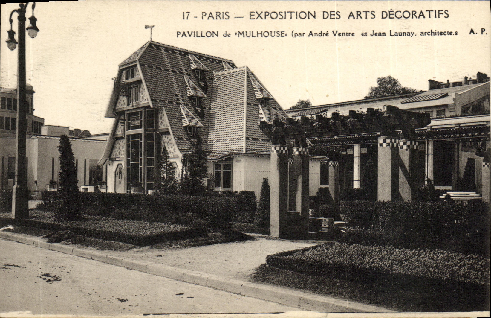 CPA Exposition Internationale des Arts Decoratifs Paris 1925 Pavillon de Mulhouse 
