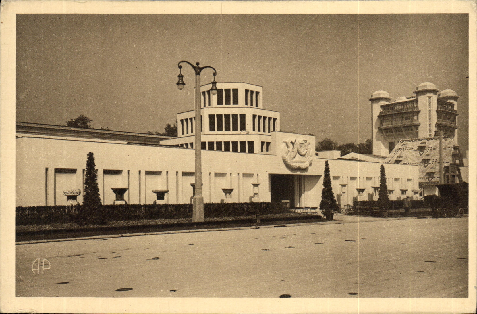 Feria de París de la POSTAL de la VENDIMIA de la casa santa Etienne de los artes 1925 decorativos
