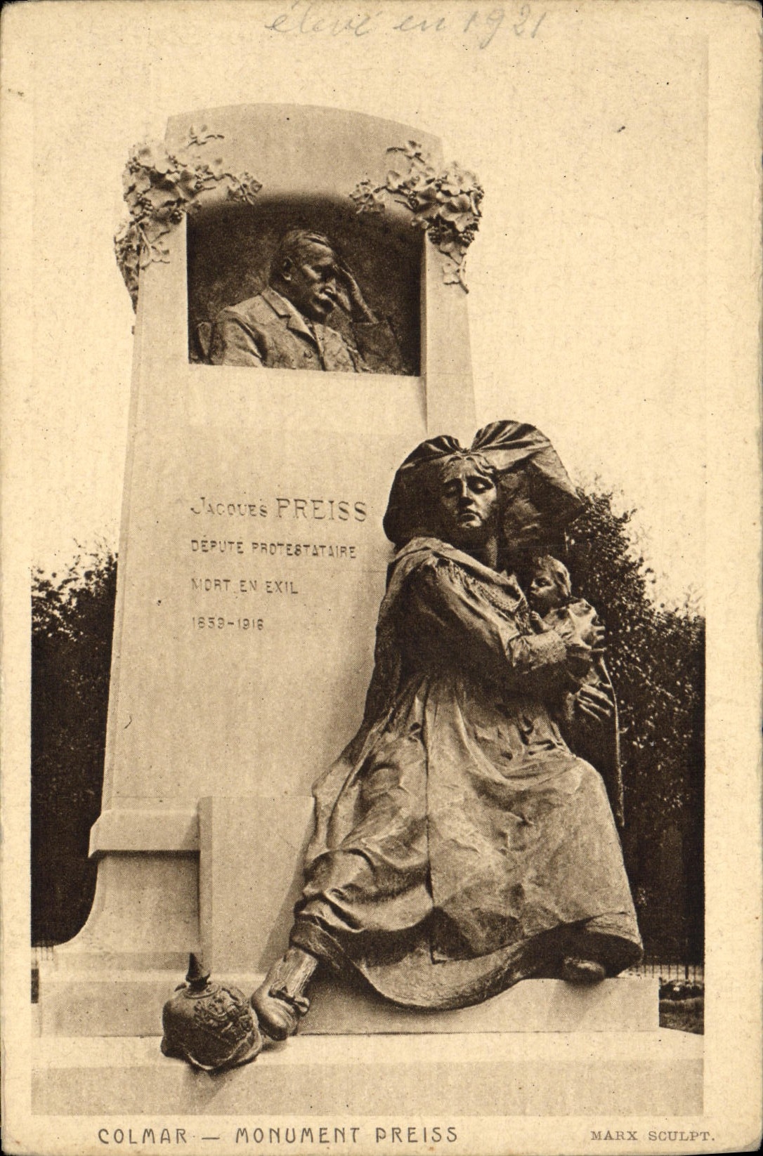 CPA Colmar Monument Preiss 