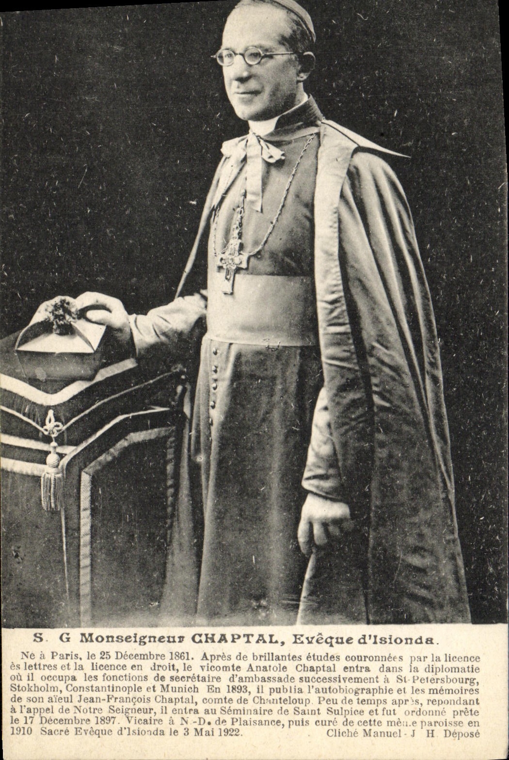 CPA S G Monseigneur Chaptal Eveque d'lsionda 