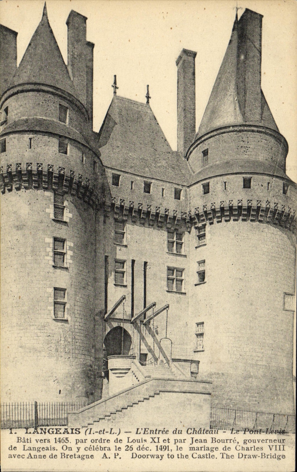 CPA Langeais L'Entree du Chateau