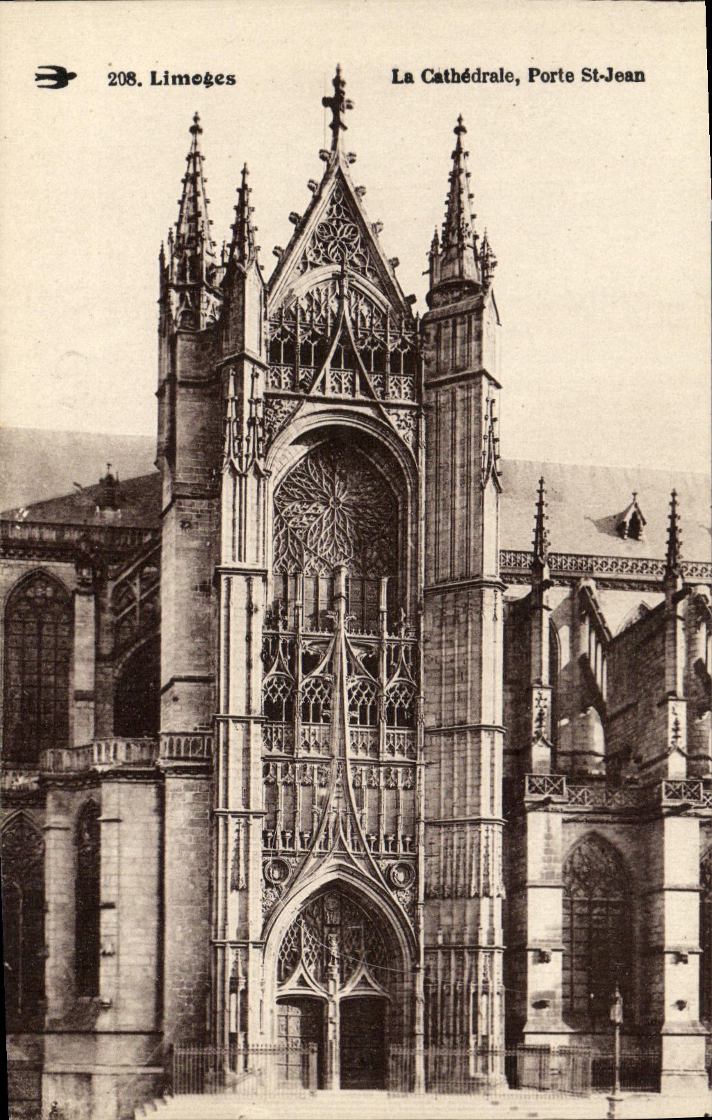 La POSTAL Limoges de la VENDIMIA la catedral lleva St Jean