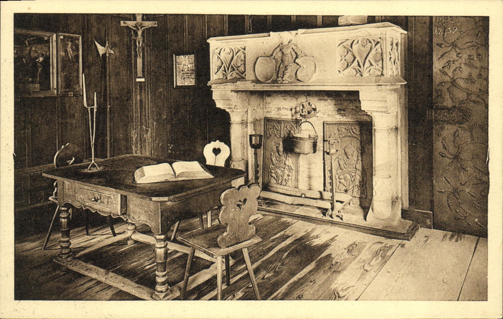 CPA Musee des Unterlinden a Colmar Chambre gothique 