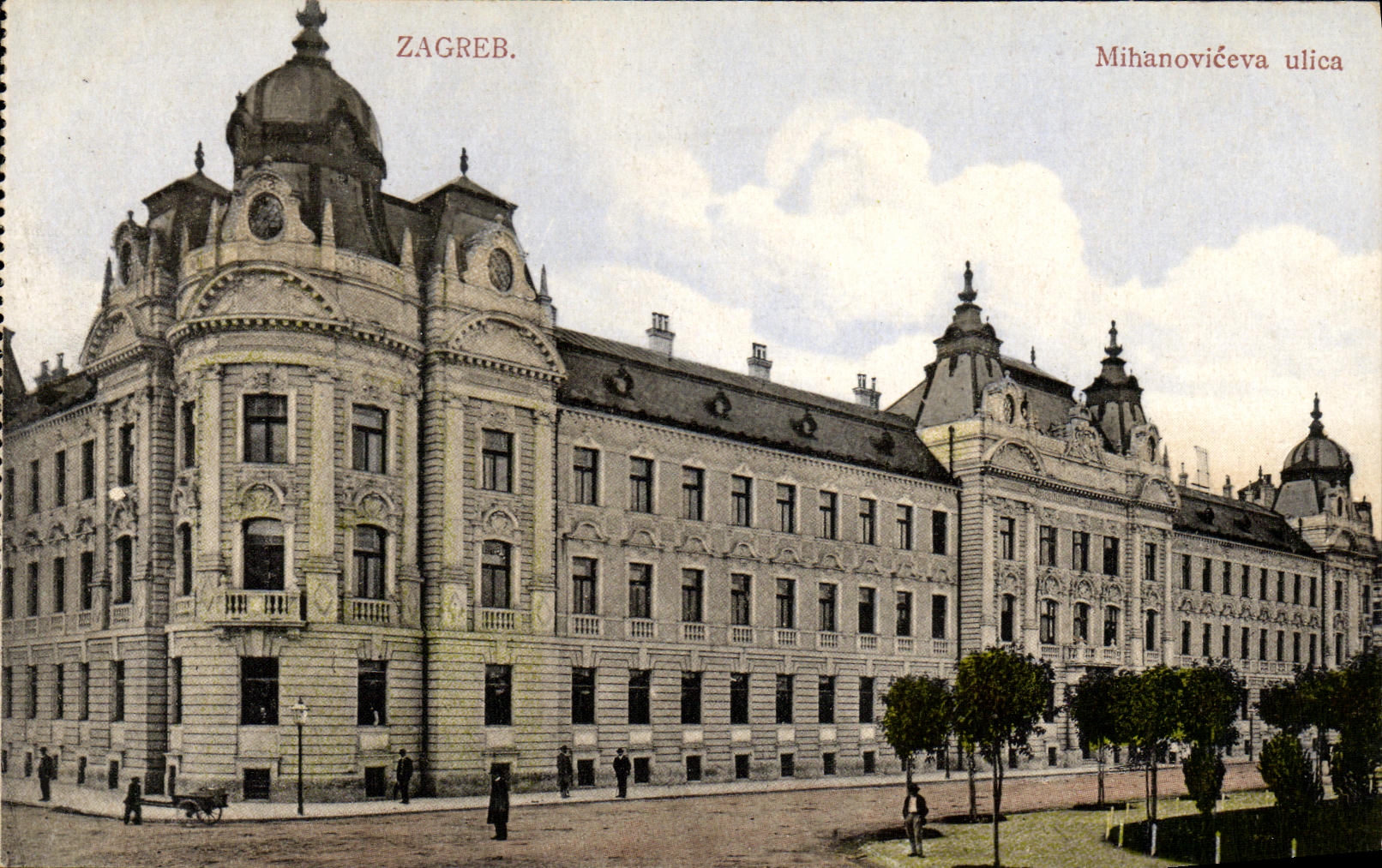 VINTAGE POSTCARD Zagreb Mihanoviceva ulica
