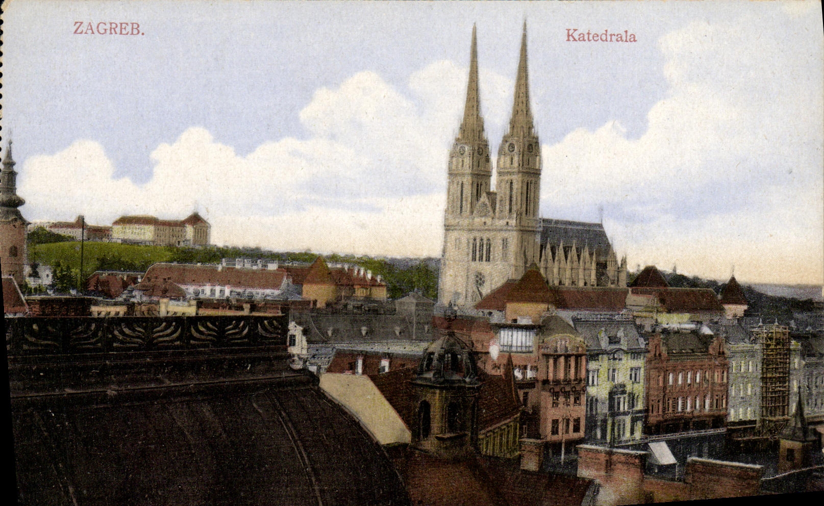 VINTAGE POSTCARD Zagreb Katedrala
