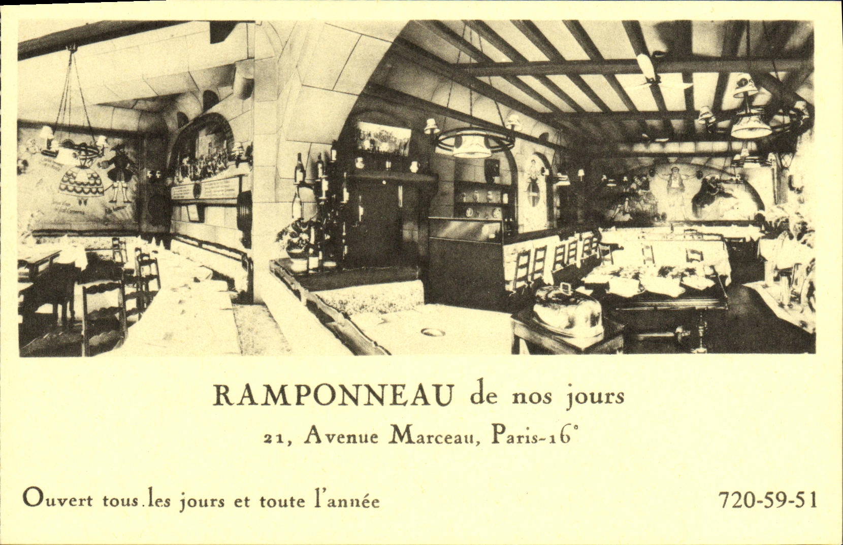 CPA Ramponneau De Nos Jours Avenue Marceau Paris Restaurant
