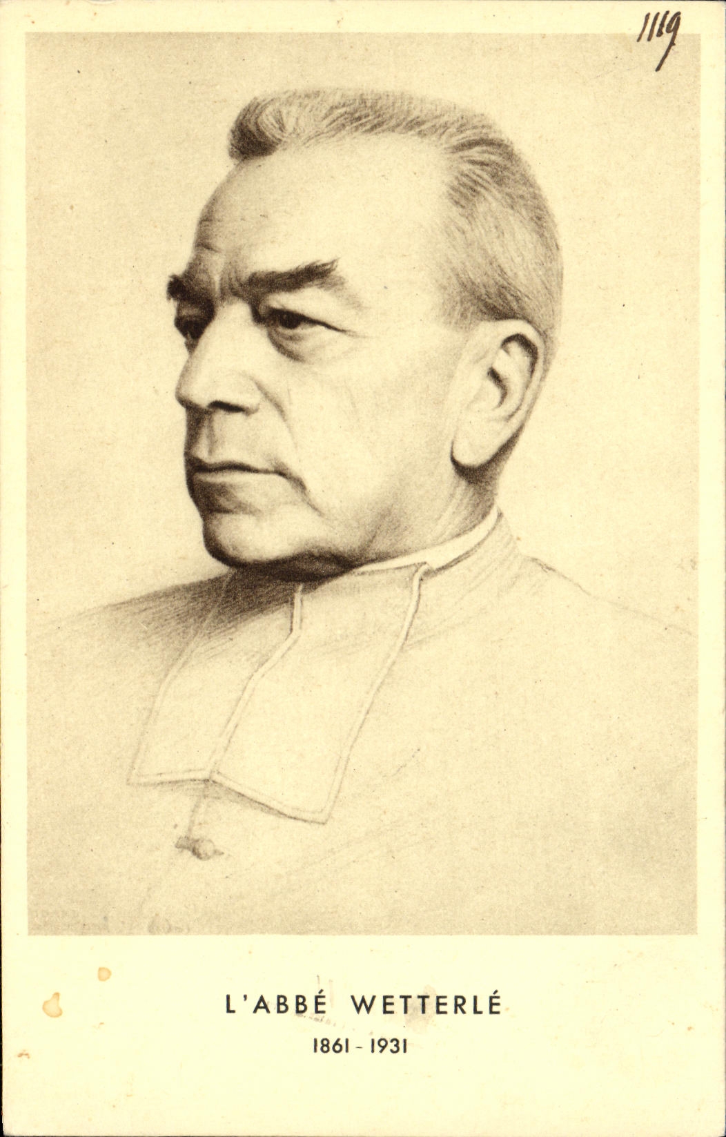 VINTAGE POSTCARD the Abbot Wetterle 1861 1931