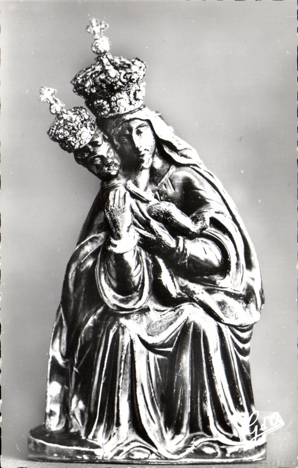 Virgen de Auvergne Clermont-Ferrand de la POSTAL de la VENDIMIA milagrosa de Notre Dame del puerto