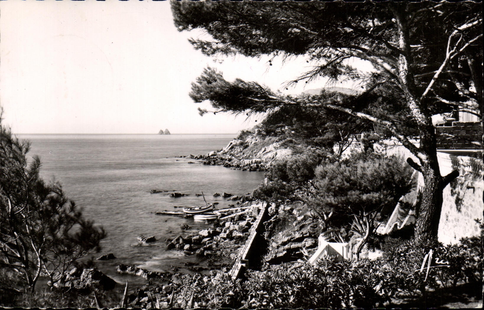 VINTAGE POSTCARD Dimension of Toulon Azure Surroundings Two brothers
