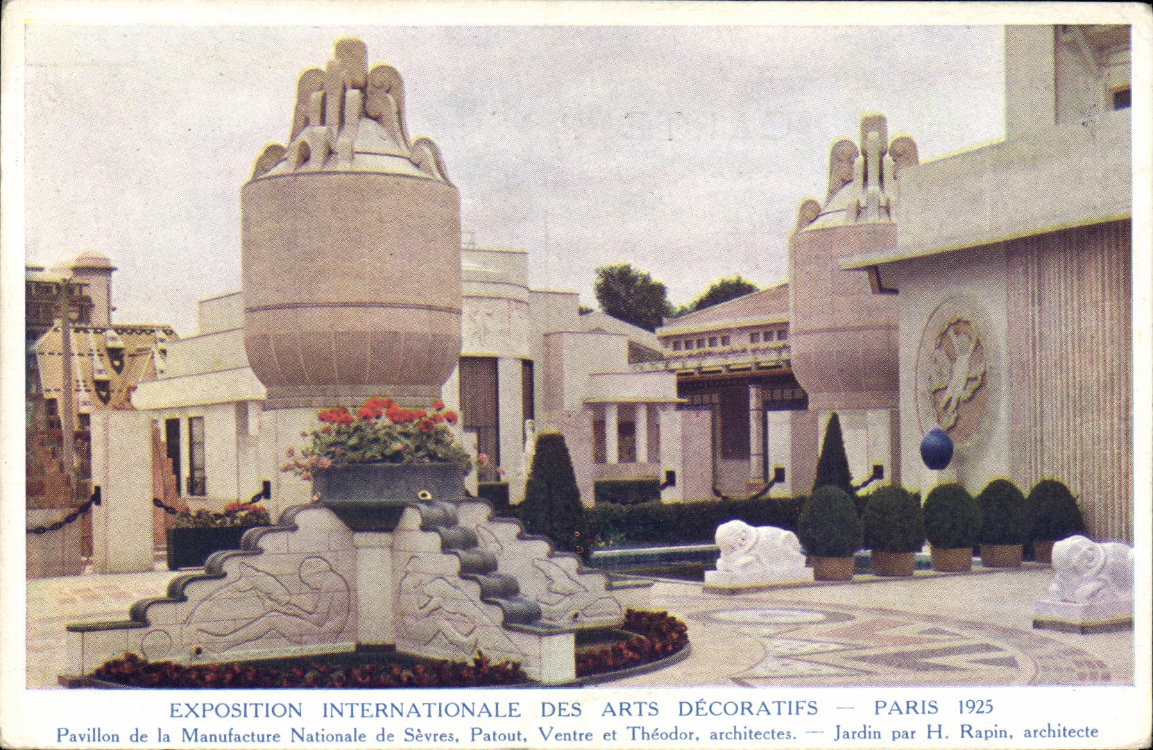 Exposición internacional de la POSTAL de la VENDIMIA de los artes decorativos París Pavillon de la fabricación nacional de separado