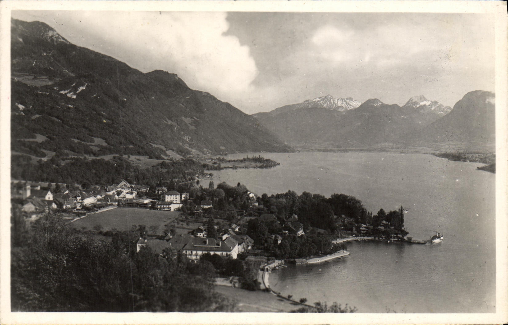 VINTAGE POSTCARD Annecy Talloires Lake View