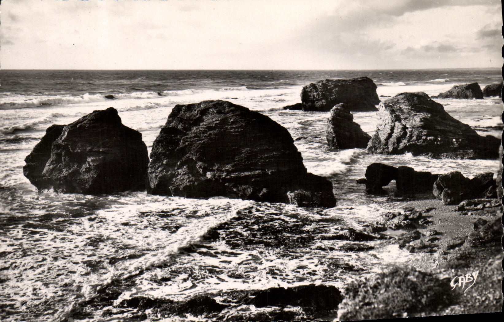CPM La Grande Cote Sion Sur L'Ocean La Cote sauvage Les rochers