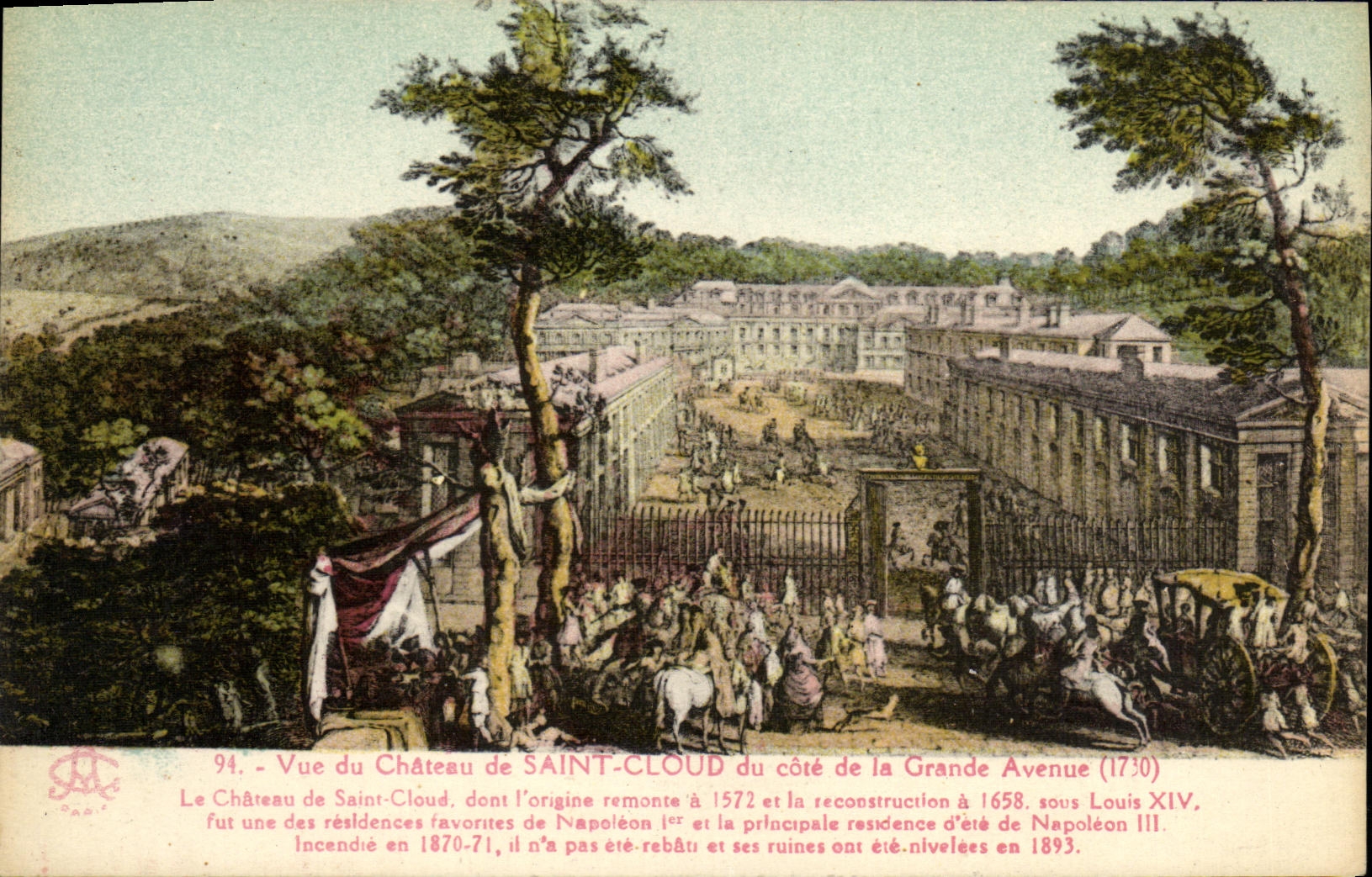 CPA Vue Du Chateau De Saint Cloud Du Cote De La Grande Avenue