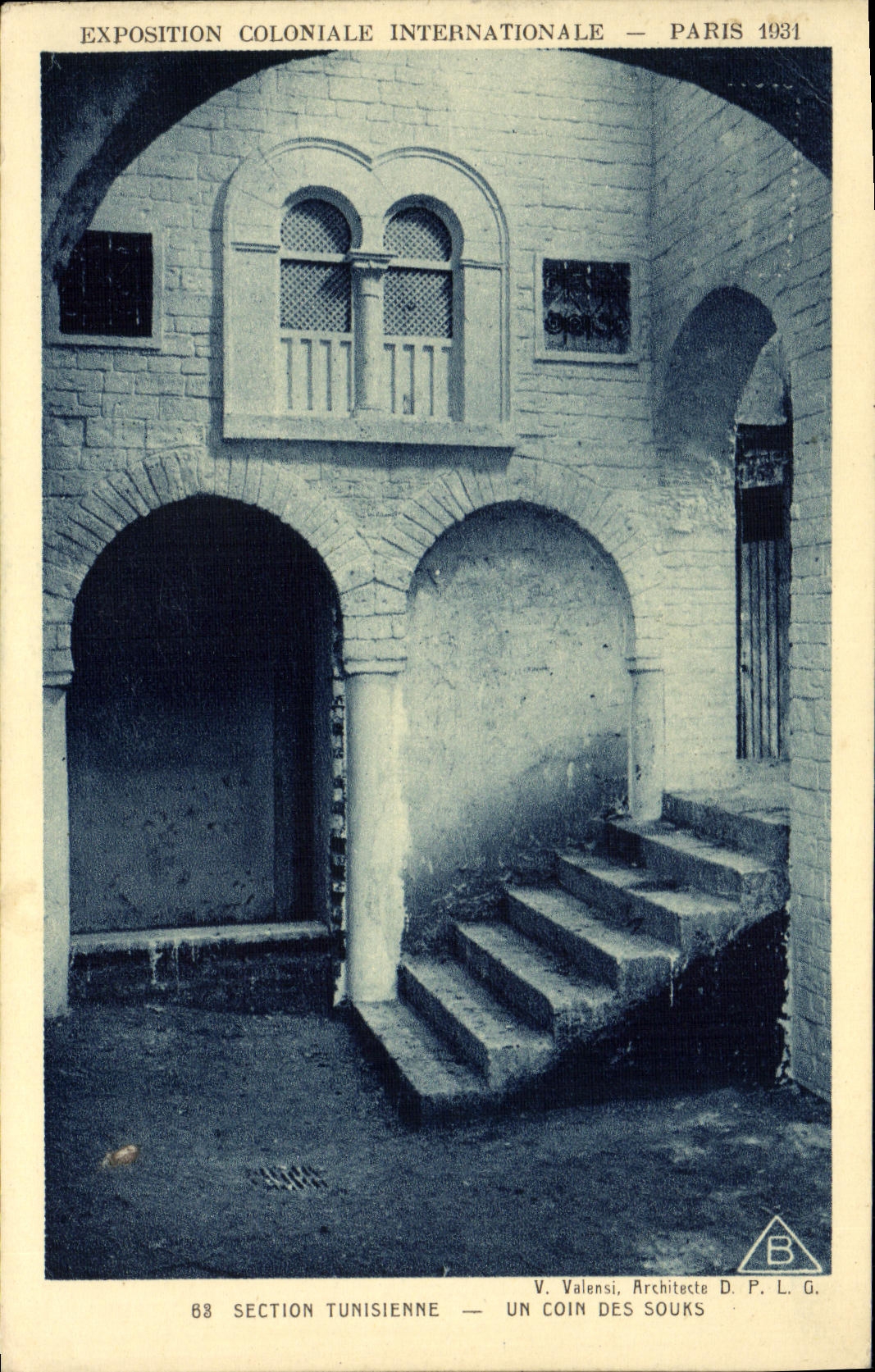 De la VENDIMIA de la POSTAL sección tunecina internacional colonial de París 19*31 favorablemente que una esquina de agria