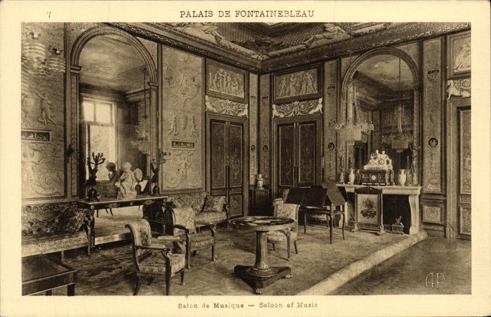 CPA Palais De Fontainebleau Salon De Musique
