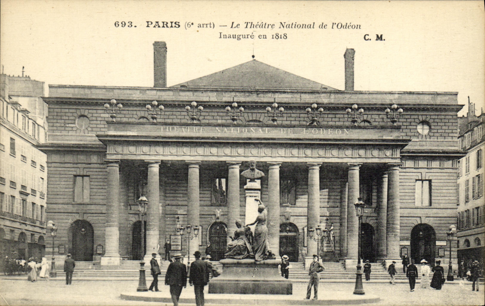 CPA Paris Le Theatre National De l'Odeon