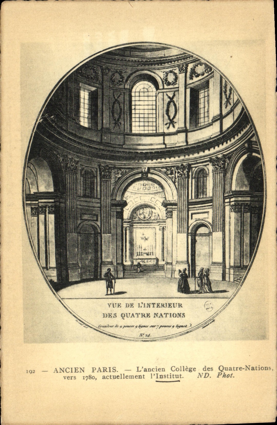 CPA Ancien Paris L'Ancien College des Quatre Nations vers 1780 Institut
