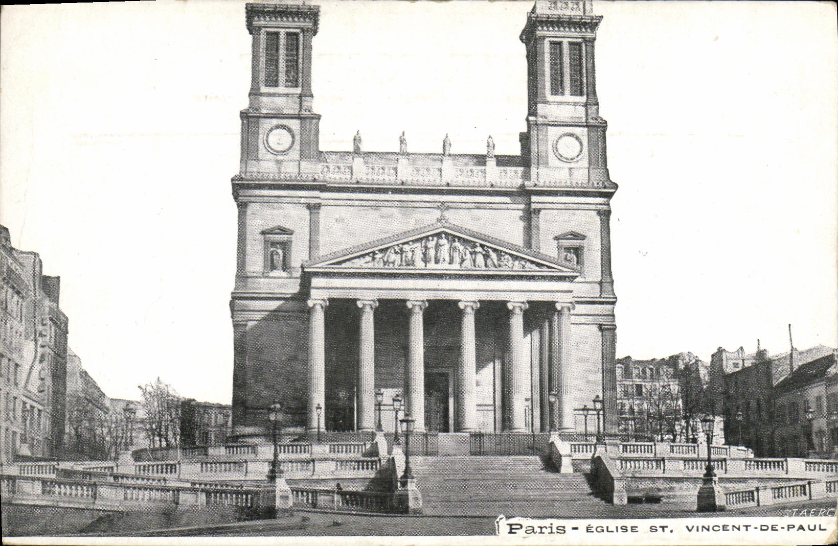 CPA Paris Eglise St Vincent De Paul