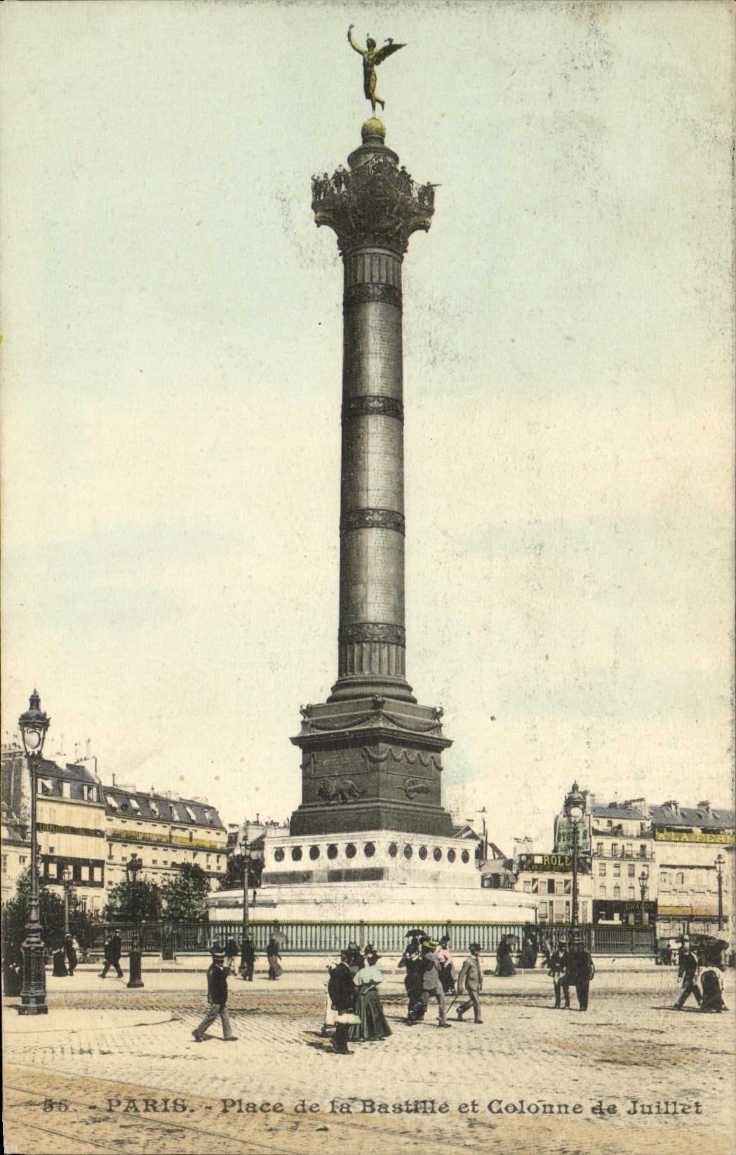 CPA Paris Place De La Bastille Et Colonne De Juillet