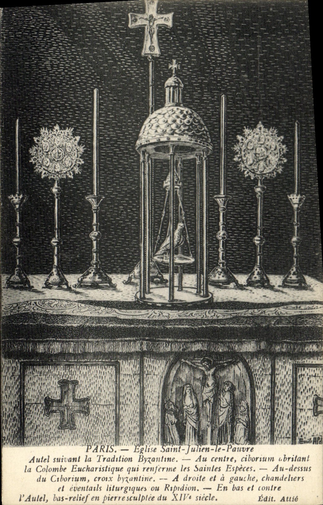 CPA Paris Eglise Saint Julien Le Pauvre Autel suivant la tradition byzantine