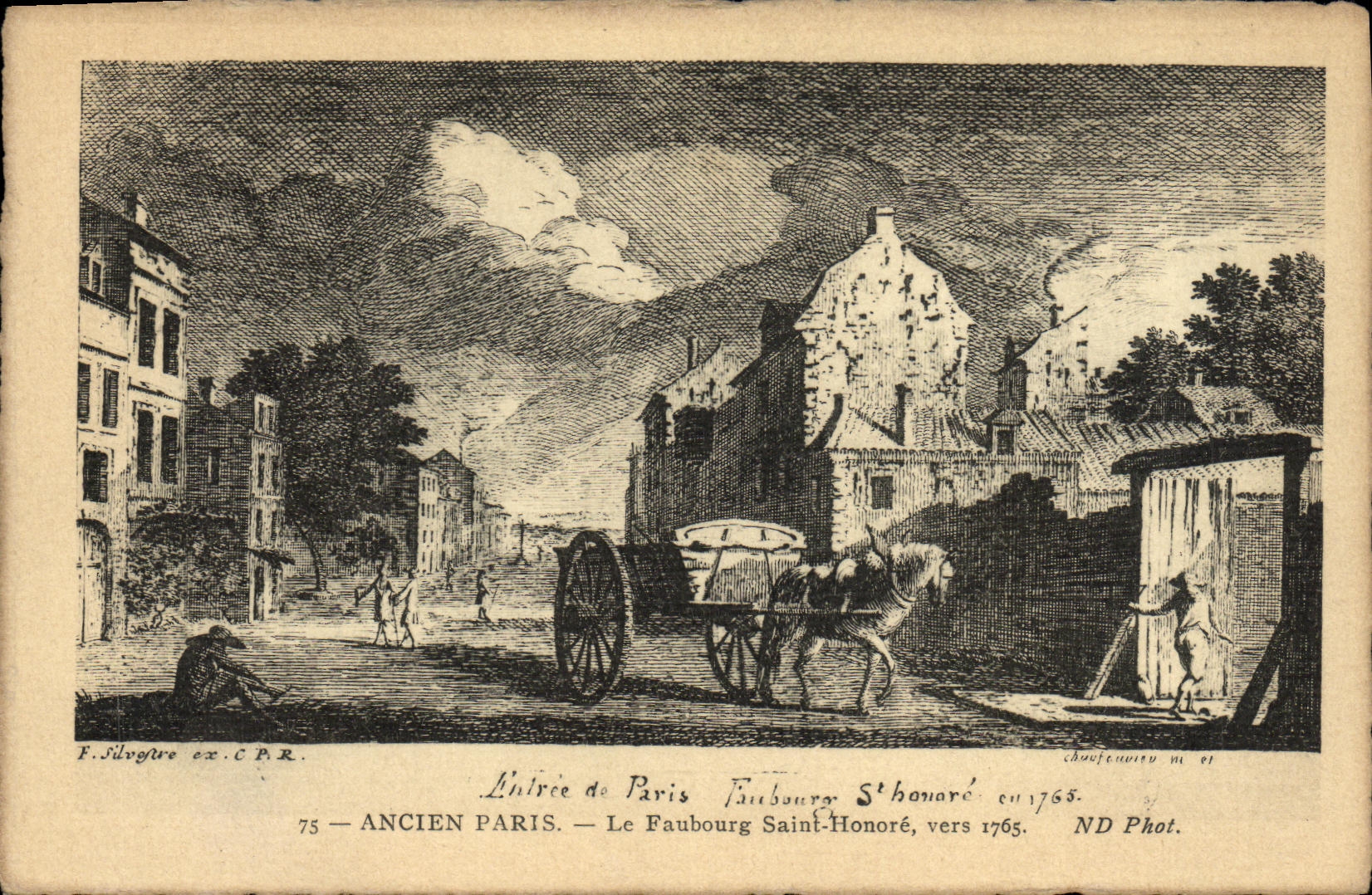 VINTAGE POSTCARD Paris the Holy Suburb Honors in 1765